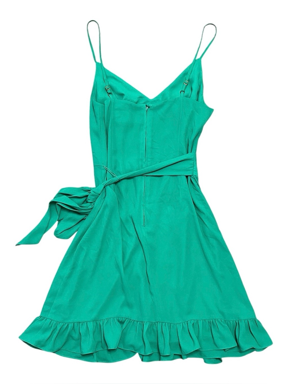 Women’s LILLY PULITZER ALISA LILEEZE WRAP RUFFLE DRESS in GREEN EUC size 0 - Picture 4 of 8